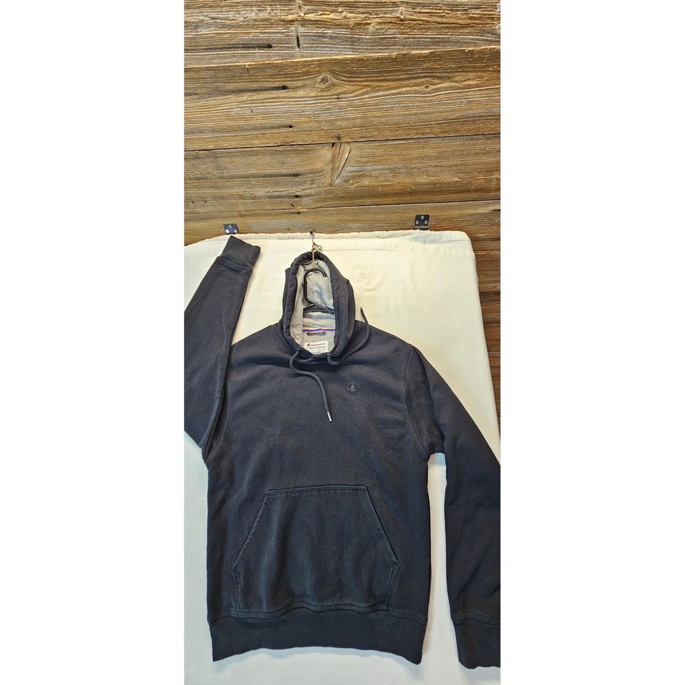 Champion Mens Small Black Authentic Athleticwear Pullover Hoodie Sweatshirt